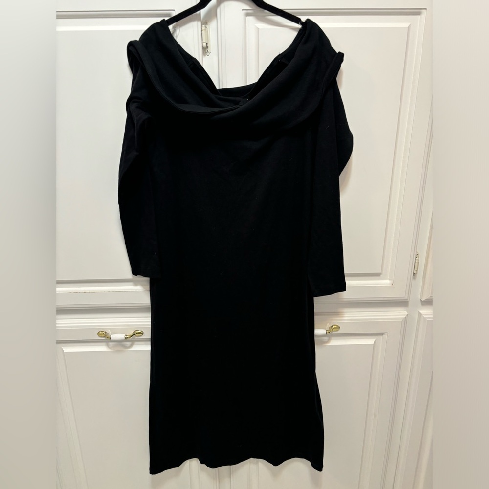 Universal Thread Long Sleeve Midi Bodycon Straight Black Dress Women’s Size L